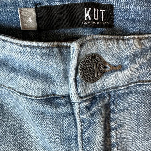 Kut From The Kloth Light Wash Cropped Straight Jeans EUC Sz 4 - Picture 7 of 7